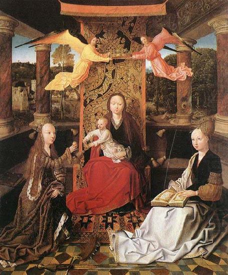 Madonna and Child with Sts Catherine and Barbara, Master of Hoogstraeten